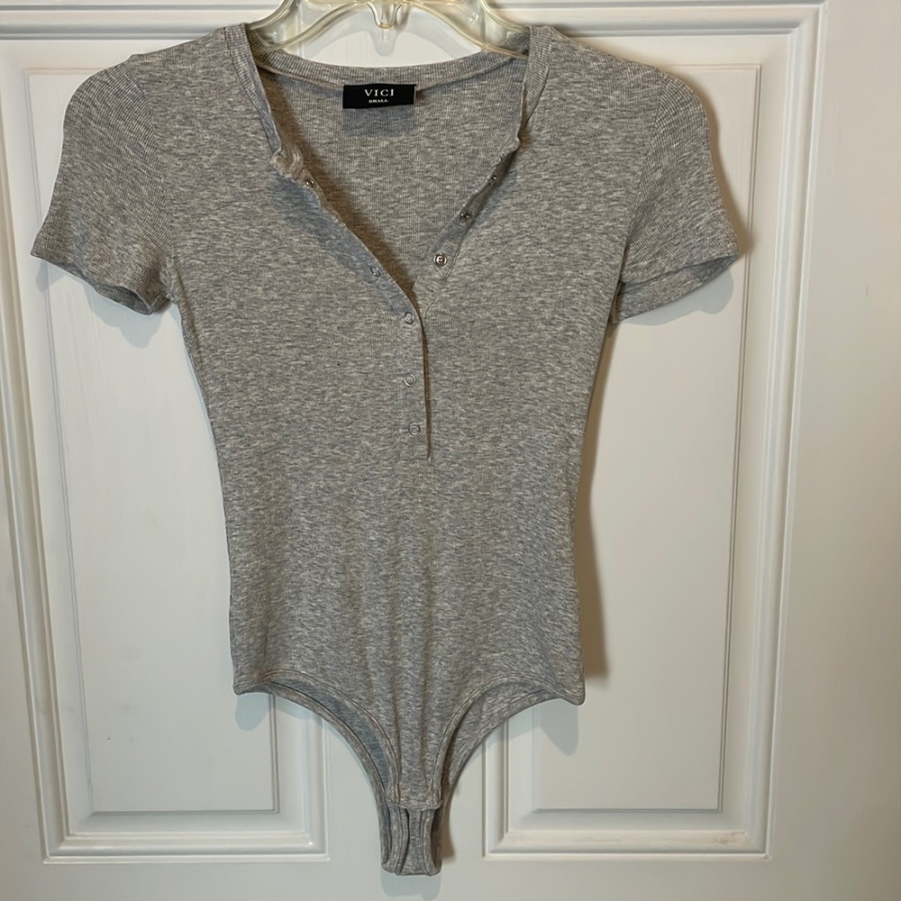 VICI Collection Grey Bodysuit - S